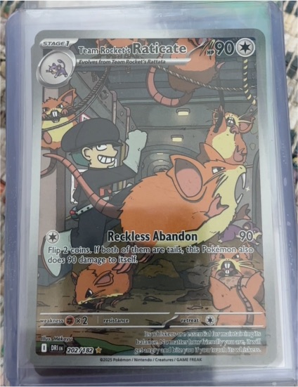 2023 Pokemon SV10 Destined Rivals #202 Team Rocket's Raticate — front