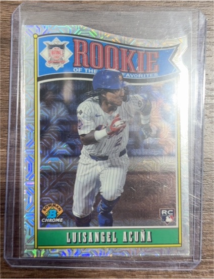 2025 Bowman Chrome #ROY-4 Luisangel Acuna Rookie of the Year Favorites Mojo Refractor — front