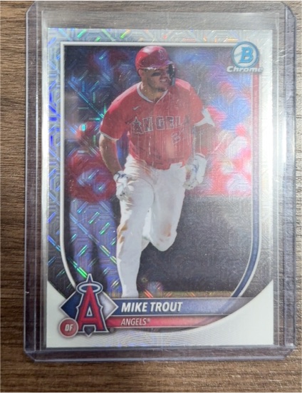 2025 Bowman Chrome #1 Mike Trout — front