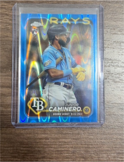 2024 Topps Chrome Update #USC193 Junior Caminero Rookie Debut — front