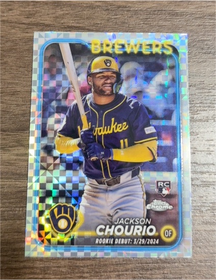 2024 Topps Chrome Update #USC30 Jackson Chourio Rookie Debut — front