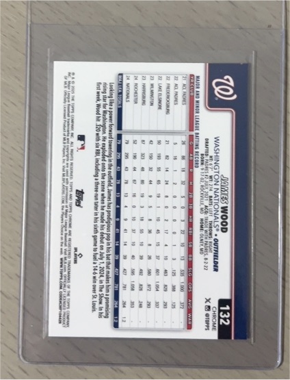 2025 Topps Series 1 #132 James Wood — front