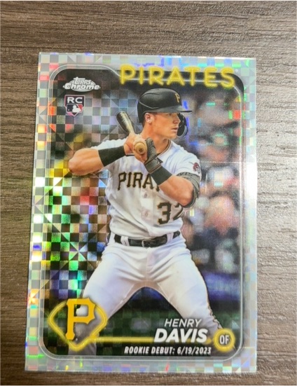 2024 Topps Chrome Update #USC128 Henry Davis Rookie Debut X-Fractor — front