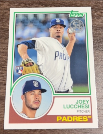 2018 Topps Update #83-5 Joey Lucchesi 1983 Topps 35th Anniversary RC Padres — front