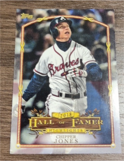 2018 Topps Update #HFH-1 Chipper Jones Hall of Famer Highlights — front