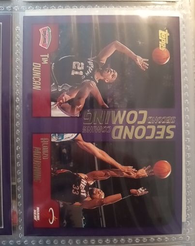 2000-01 Topps #289 Tim Duncan / Alonzo Mourning Second Coming — front