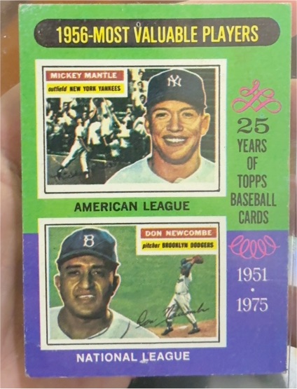 1975 Topps #194 Mickey Mantle / Don Newcombe 1956 Most Valuable Players — front