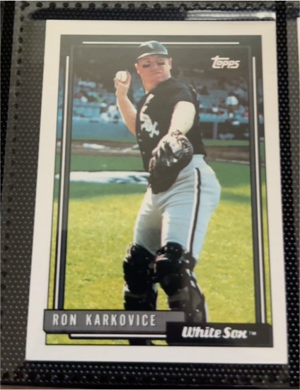 1992 Topps #153 Ron Karkovice Chicago White Sox — front