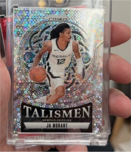 2024-25 Panini Prizm #4 Ja Morant Talismen Silver Disco Prizm — front