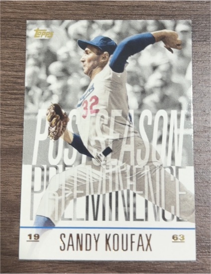 2018 Topps Update Postseason Preeminence #PO-15 Sandy Koufax — front