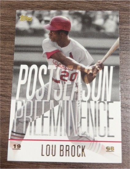 2018 Topps Update Postseason Preeminence #PO-12 Lou Brock — front