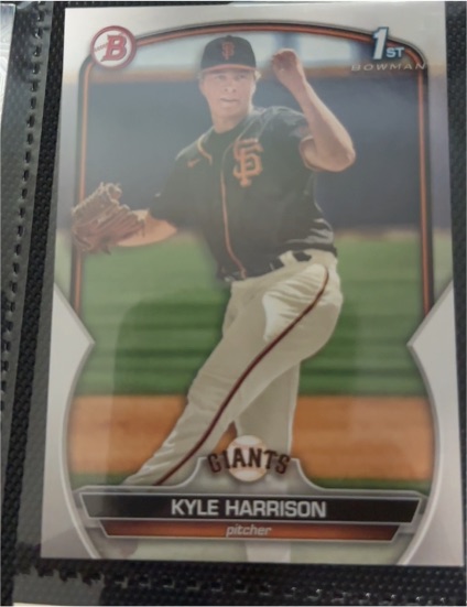 2023 Bowman Chrome #BCP-93 Kyle Harrison — front