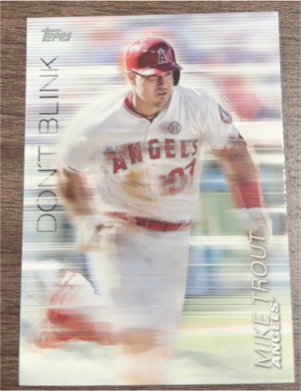 2018 Topps Update Don't Blink #DB-5 Mike Trout — front