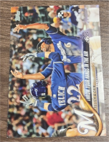 2018 Topps Update #US65 Christian Yelich & Lorenzo Cain — front