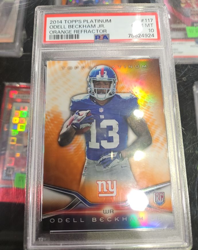2014 Topps Platinum #117 Odell Beckham Jr. Orange Refractor — front