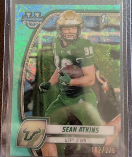 2024 Bowman University Chrome #161 Sean Atkins — front