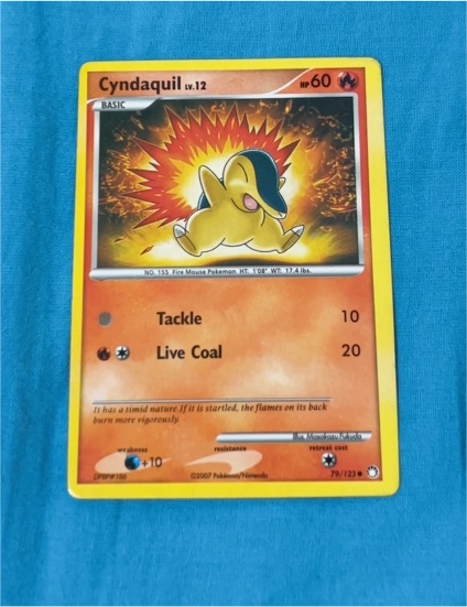 2007 Pokémon Mysterious Treasures #79 Cyndaquil — front