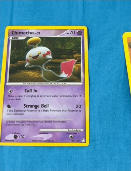 2007 Pokémon Diamond & Pearl Mysterious Treasures #22 Chimecho — front