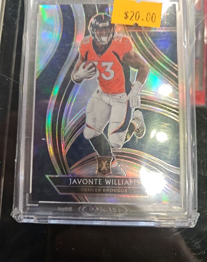 2020 Panini Select #420 Javonte Williams Rookie Silver Prizm — front
