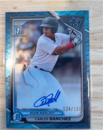 2024 Bowman Chrome Prospect Autographs #CPA-CS Carlos Sanchez — front