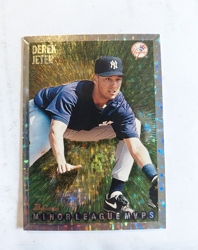 1995 Bowman #229 Derek Jeter Gold Foil Minor League MVPs — front