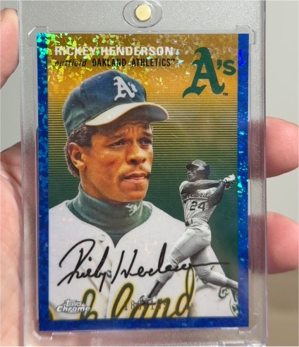 2023 Topps Chrome Platinum Anniversary #483 Rickey Henderson — front