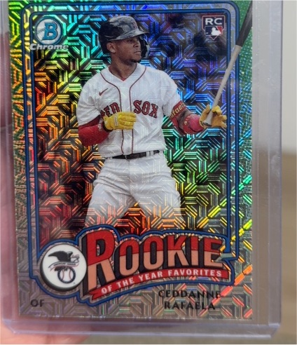 2024 Bowman Chrome #ROY-5 Ceddanne Rafaela Rookie of the Year Favorites Mojo Refractor — front