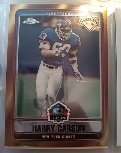 2006 Topps Chrome Hall of Fame #HOF-HC Harry Carson — front