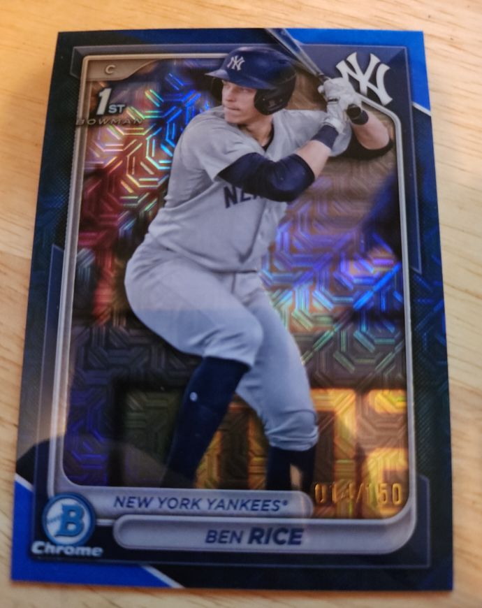 2024 Bowman Chrome #BCP-186 Ben Rice — front