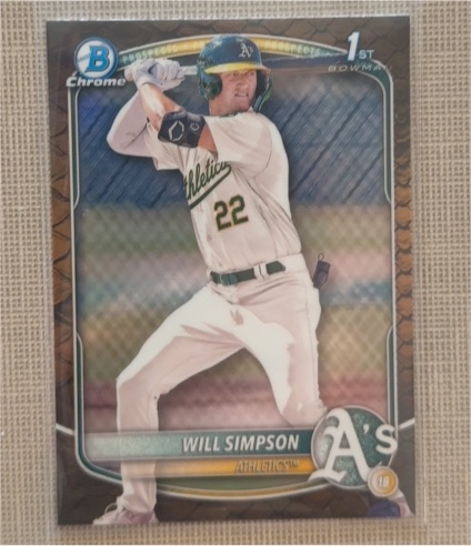 2025 Bowman Chrome #BCP-35 Will Simpson — front