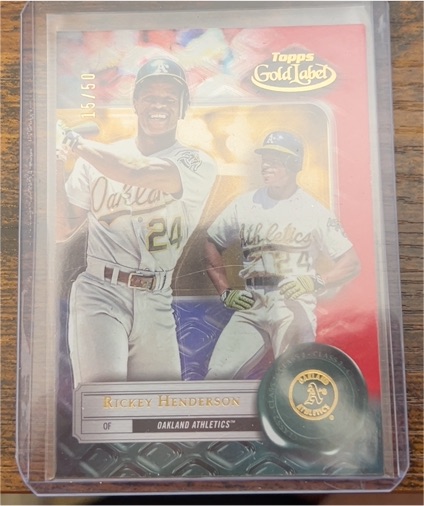 2022 Topps Gold Label #35 Rickey Henderson — front