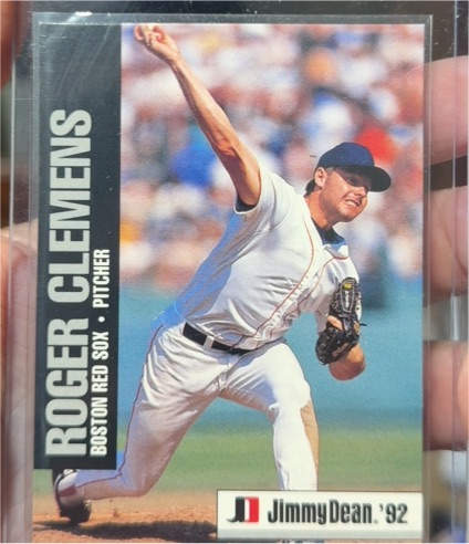 1992 Jimmy Dean #10 Roger Clemens — front