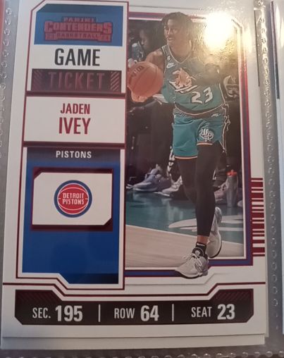 2023-24 Panini Contenders #44 Jaden Ivey Season Ticket — front