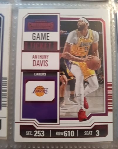 2023-24 Panini Contenders Season Ticket #12 Anthony Davis — front