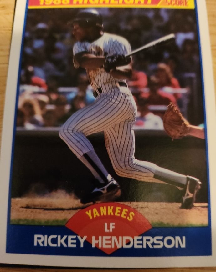 1989 Score #657 Rickey Henderson — front