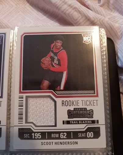 2023-24 Panini Contenders Rookie Ticket #RTS-SCO Scoot Henderson — front