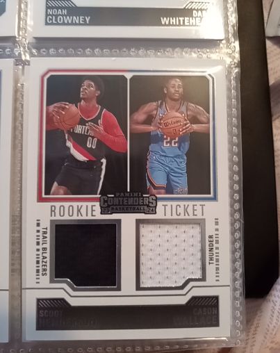 2023-24 Panini Contenders Rookie Ticket #RT2-SCW Scoot Henderson & Cason Wallace — front