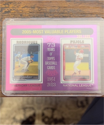 2024 Topps Heritage #202 2005 Most Valuable Players Alex Rodriguez / Albert Pujols — front