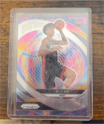 2024-25 Panini Prizm #16 Kel'el Ware Instant Impact Green Prizm Rookie — front