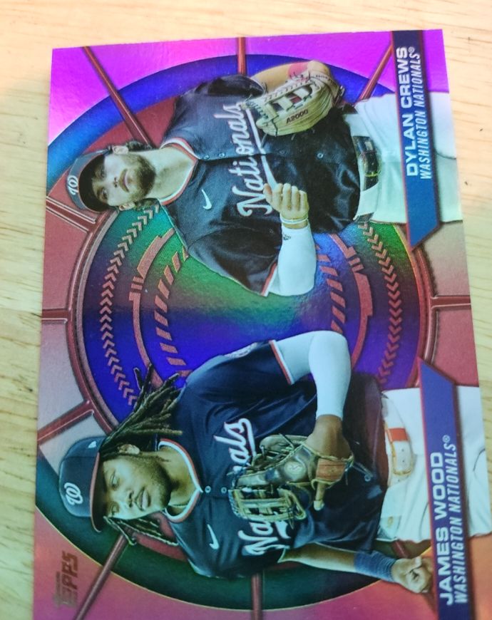 2025 Topps Series 2 Dynamic Duos #DD-6 James Wood Dylan Crews — front