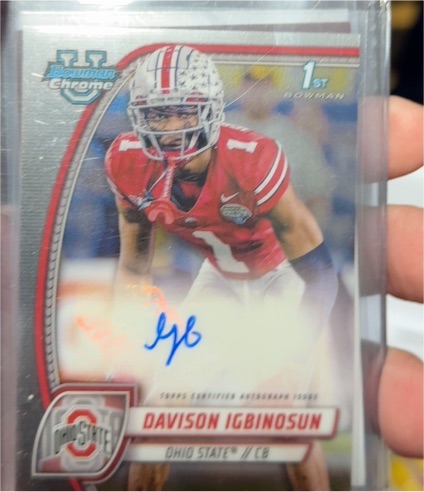 2024 Bowman University Chrome #PA-DIG Davison Igbinosun — front