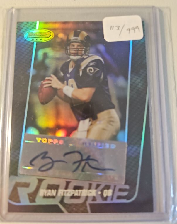 2001 Topps Finest Rookie Autograph #T-3 Ryan Fitzpatrick — front