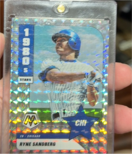 2022 Panini Mosaic 1980s Stars Silver Prizm #286 Ryne Sandberg — front