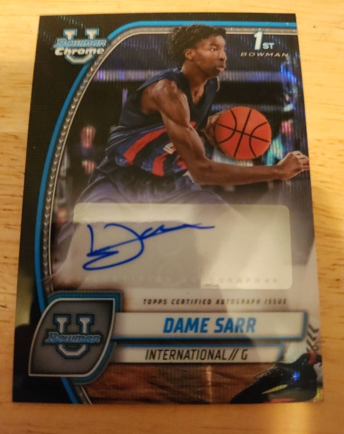 2024-25 Bowman University Chrome #17 Dame Sarr — front