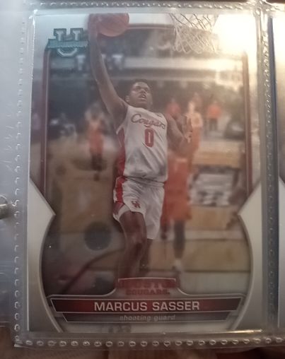 2022-23 Bowman University Chrome #93 Marcus Sasser Houston Cougars — front