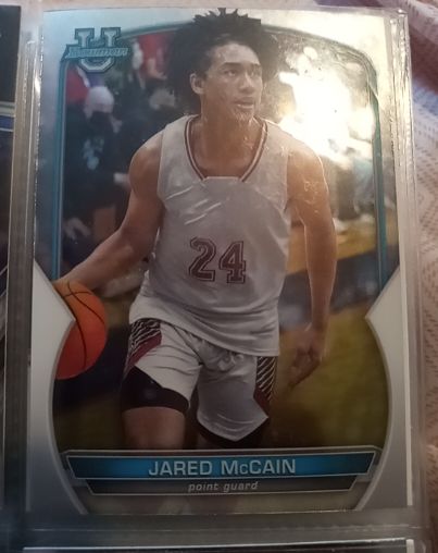 2022-23 Bowman University Chrome #27 Jared McCain — front