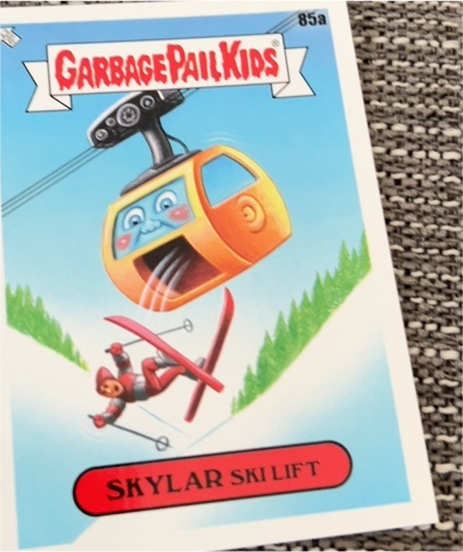 2021 Topps Garbage Pail Kids Go On Vacation #85a Skylar Ski Lift — front