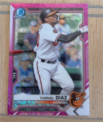 2021 Bowman Chrome Prospects #BCP-138 Yusniel Diaz — front