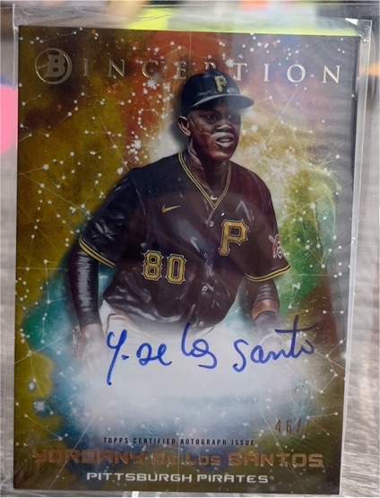 2022 Bowman Inception Primordial Prospect Auto #PPAYD Yordany De Los Santos — front