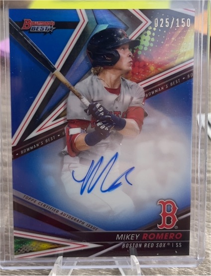 2022 Bowman's Best Best of 2022 Autograph #B22MR Mikey Romero — front